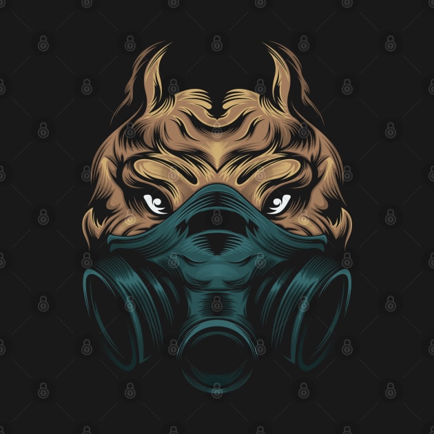 head Pitbull mask mascot by Mako Design 