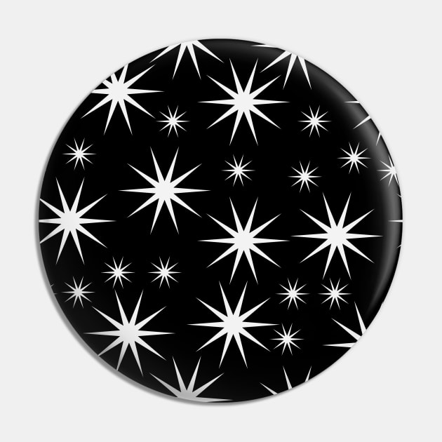 Starry Asterisk Pattern (White) Pin by inotyler