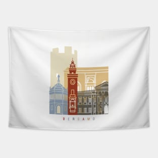 Bergamo skyline poster Tapestry