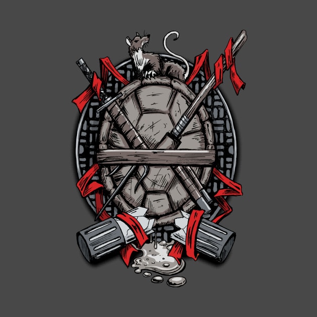 Turtle Family Crest (comic colors) by djkopet