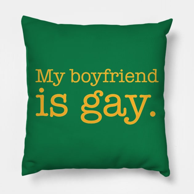 My Boyfriend is Gay Pillow by PopCultureShirts