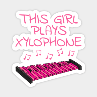 This Girl Plays Xylophone, Female Xylophonist, Percussionist Musician Magnet