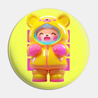 AKBLM - KUMA CANT AWAIT RAINY SEASON うき TO WEAR HIS NEW RAIN BOOTS | KAWAII ANIME 3D MASCOT Pin