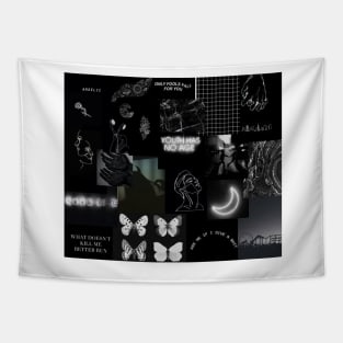 black aesthetic collage Tapestry