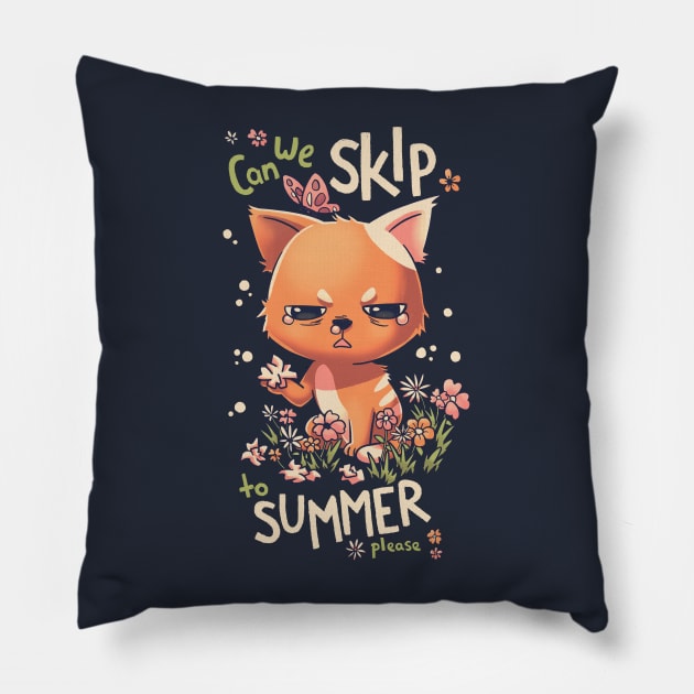 Skip Spring Allergic Cat Pillow by Geekydog