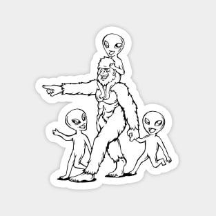 Big Foot Big Brother with Aliens Magnet