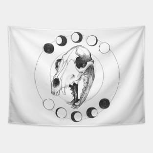 wolf skull Tapestry