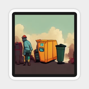 Refuse collector | Comics Style Magnet