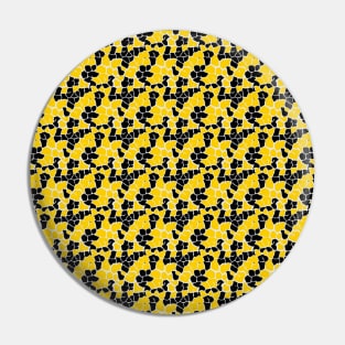 Elephant Print Skin Pattern Yellow Black Pin