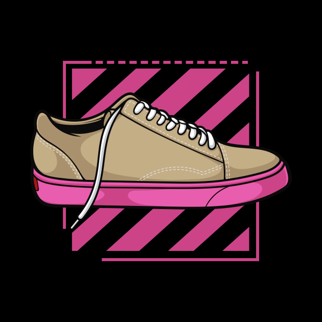 Golf Wheat Pink Skate Sneaker by milatees