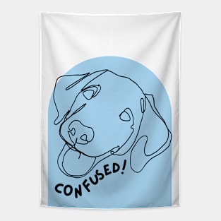 Dog saying Confused!,brafdesign Tapestry