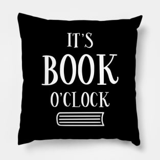 It's Book O'clock Pillow