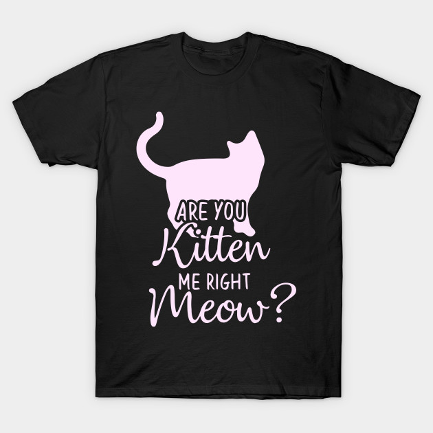 Funny Cat Phrase Are You Kitten Me Meow Cats T Shirt Teepublic