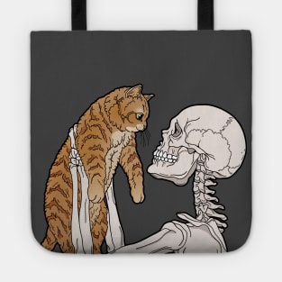 hello orange cat friend Tote