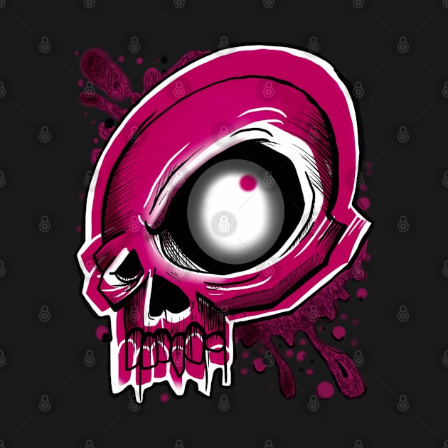 Pink skull by Sing-Toe-Wrote 