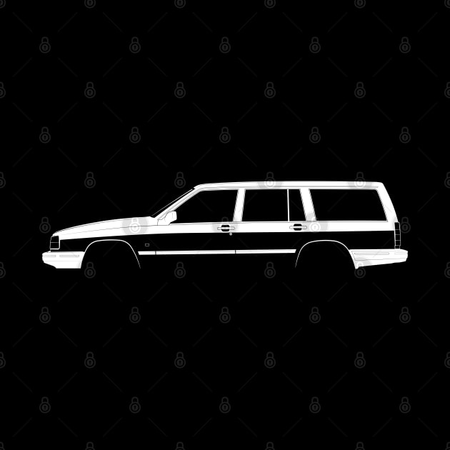 Volvo 740 Kombi Silhouette by Car-Silhouettes