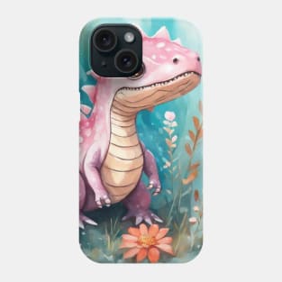 cute pink dinosaur Phone Case