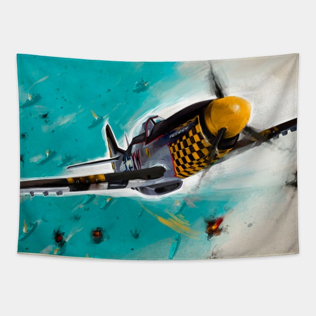 P-51 Mustang Tapestry by Aircraft.Lover