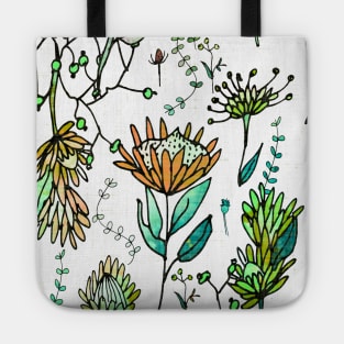 Protea Flower Orange Tote