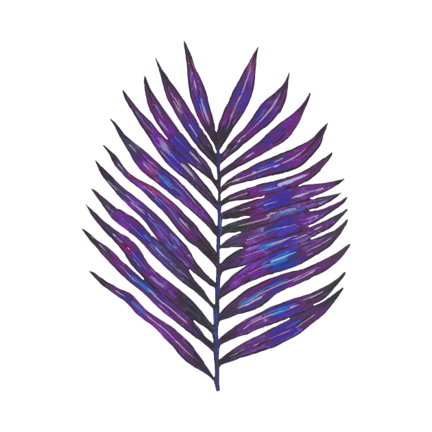 Violet tropical leaf by deadblackpony