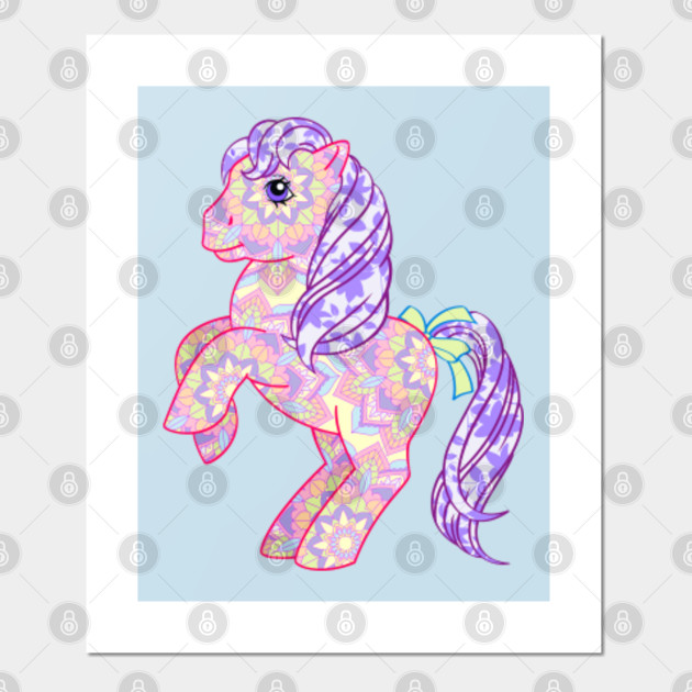 Retro G1 My Little Pony Mandala My Little Pony Posters And Art