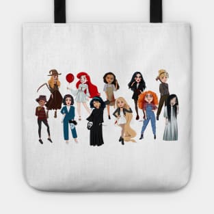 Horror princesses, horror movies characters, baby princesses Halloween Tote