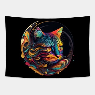 Psychedelic Cat | Psychedelic Art Tapestry