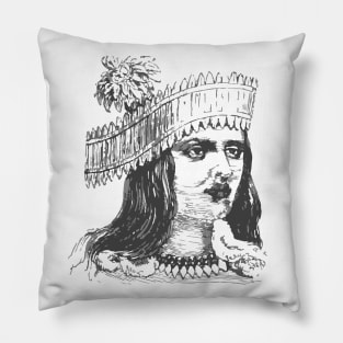 Face of an American Native Woman Pillow