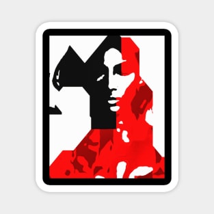 Abstract Woman Portrait Magnet