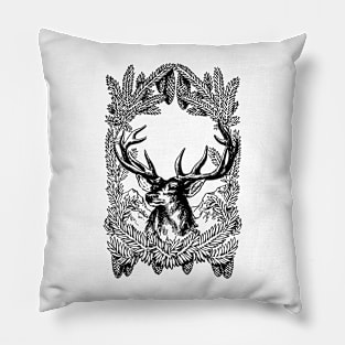 Vintage Deer Ugly Christmas Sweater Pillow