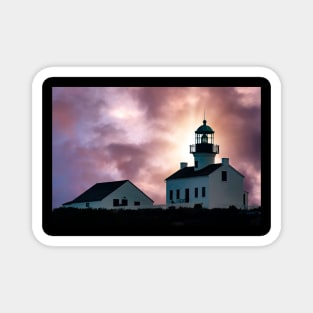 Sunset over a lighthouse Magnet