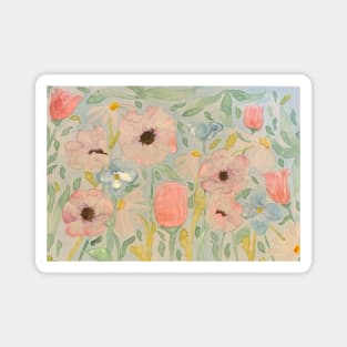 Pastel floral print Magnet