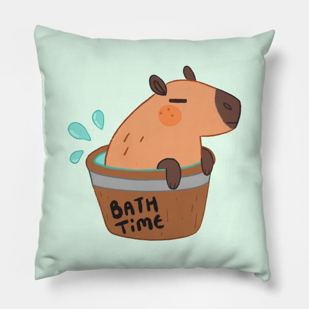 Capybara Bath Time Pillow by doodledate