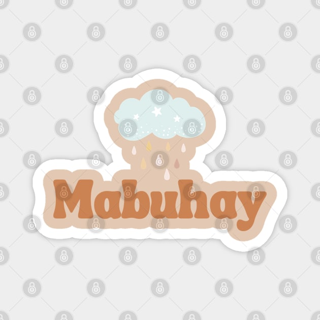 Proud Philippines Mabuhay with cute cloud Magnet by CatheBelan