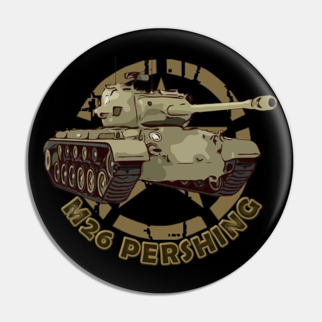 M26 Pershing WW2 American Heavy Tank Pin by F&L Design Co.