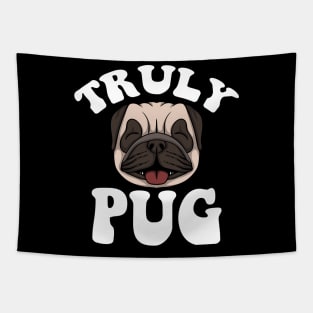 Trully Pug - T Shirt Design Tapestry