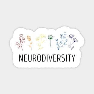 Neurodiversity Autism Awareness ADHD Flower Autistic Magnet