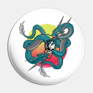 Twin Dragon Pin