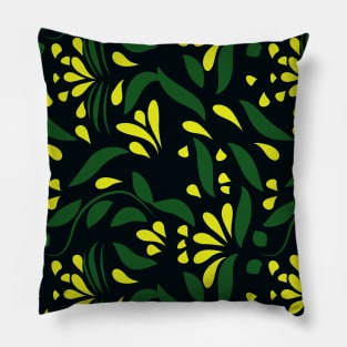 abstract seamless floral pattern exotic shapes Pillow