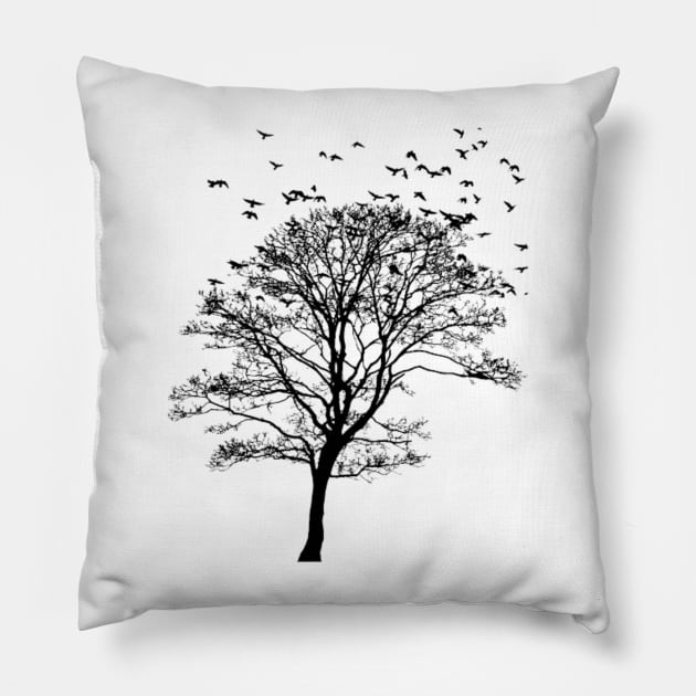 Tree forest Pillow by Aza03
