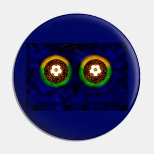 Abstract owl - as a football fan symbol Pin