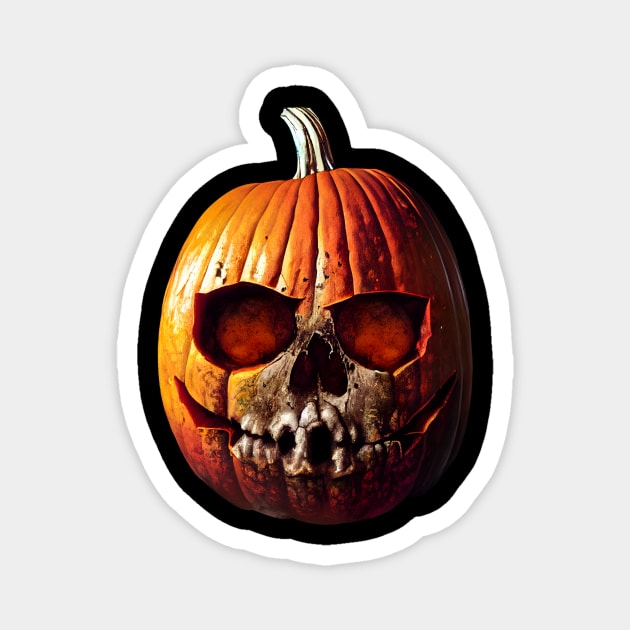 Scary Halloween Pumpkin Art Magnet by Lower Expectations