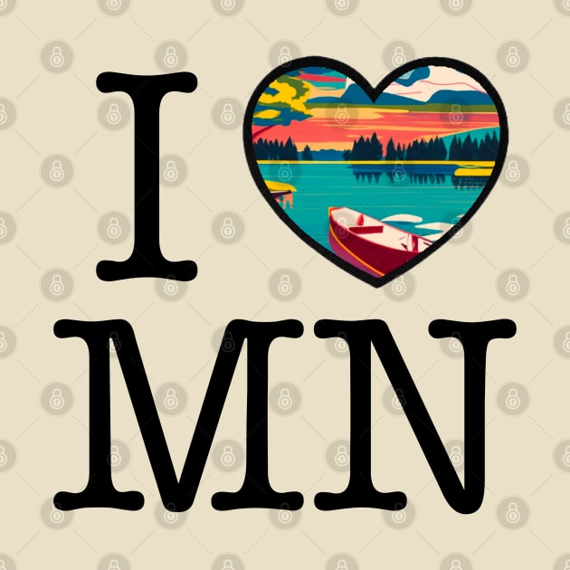 I Heart/Love Minnesota by BlueLine Design