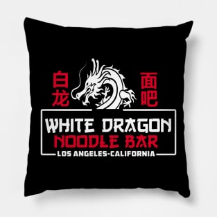 White Dragon Noodle bar Pillow