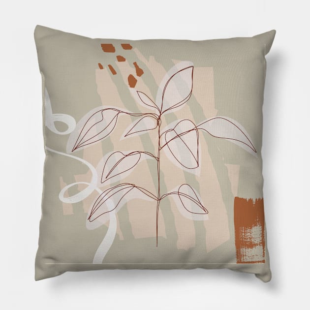 Existence #minimalism #digitalart Pillow by NJORDUR