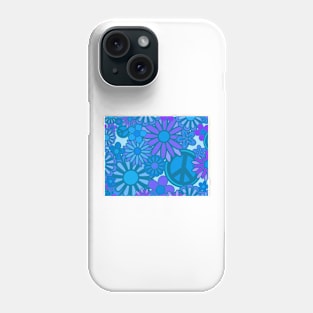 Blue flower power Phone Case