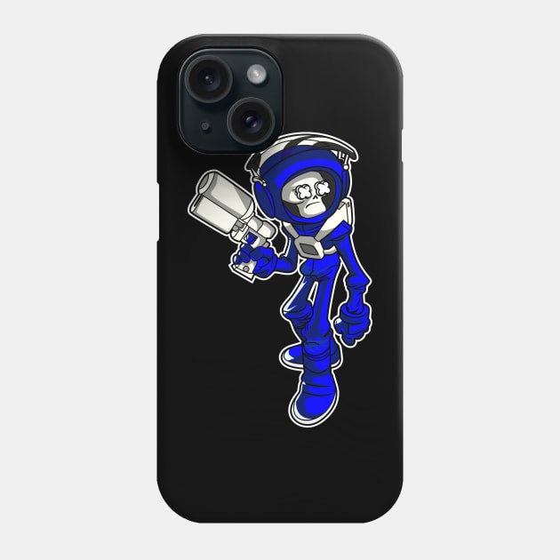 Blue Skeleton Astronaut Phone Case by Mecha Design by MechaRon