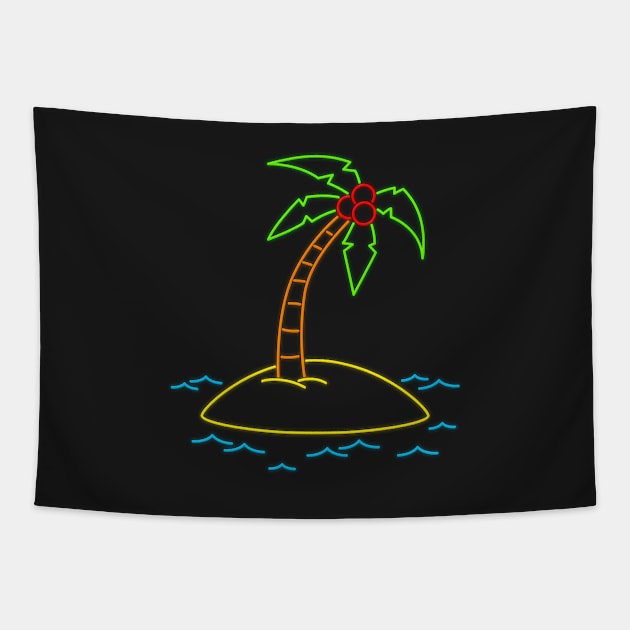 Neon Tropical Tapestry by Woah_Jonny