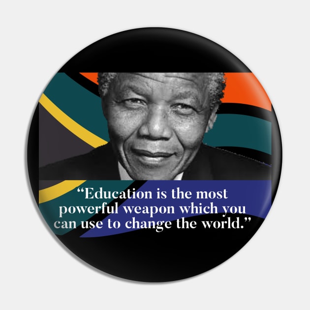 Nelson Mandela - Learn and teach Pin by Raw Designs LDN