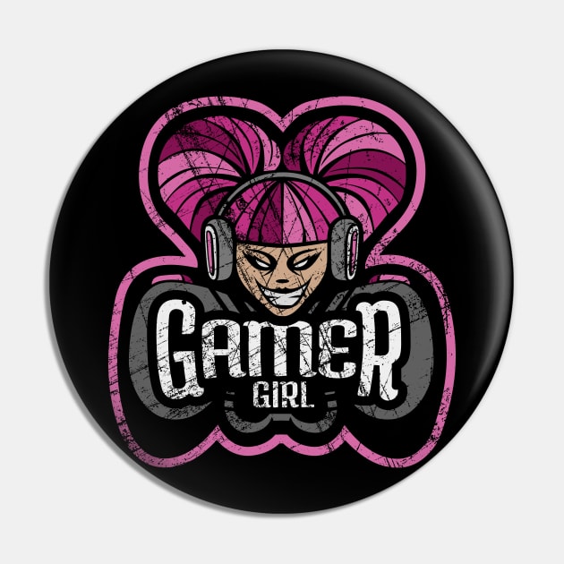 Team Gamer Girl - Battleworn Pin by Just_Shrug